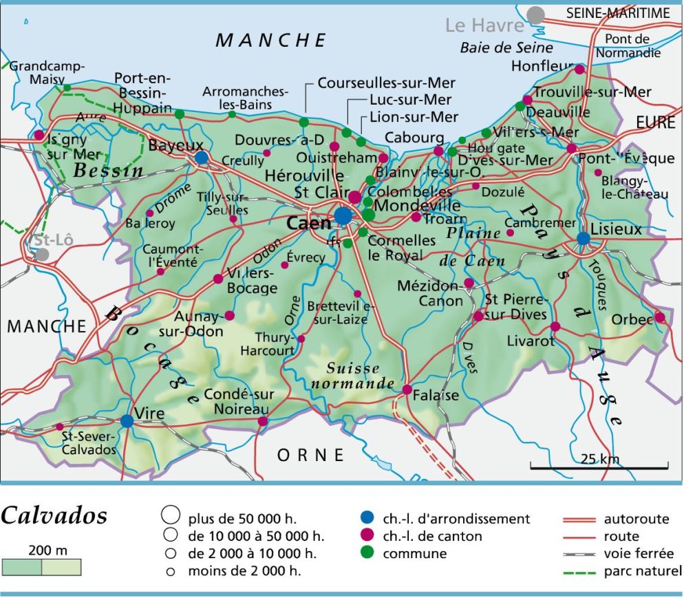 carte département Calvados