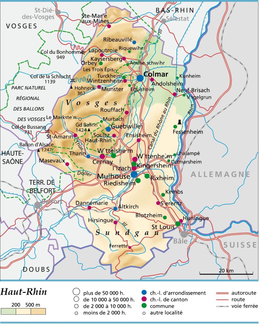 carte département Haut-Rhin