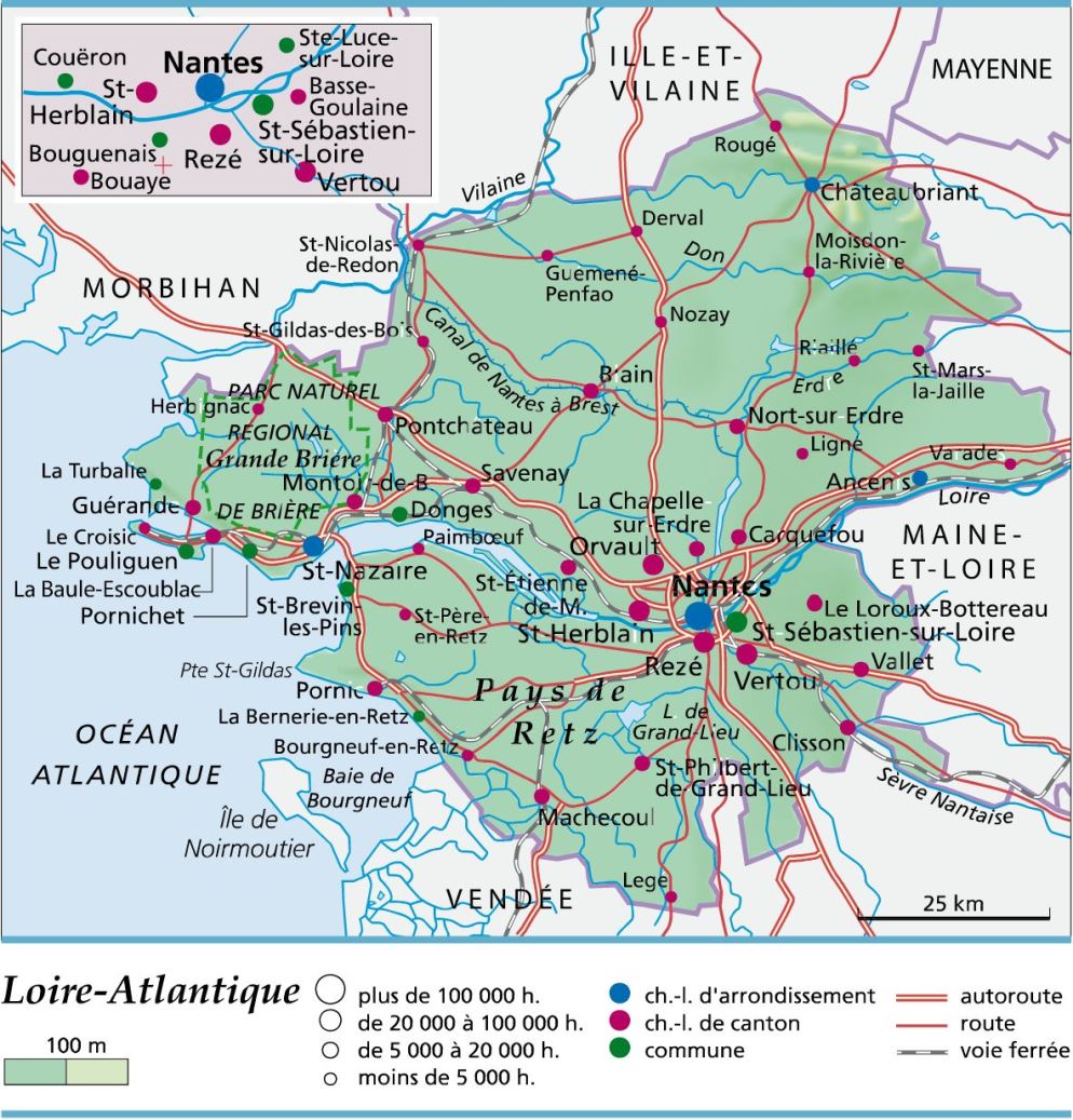 carte département Loire-Atlantique